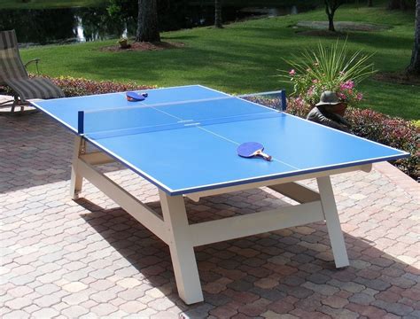 outdoor ping pong table.